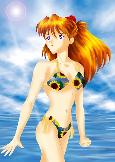 Neon Genesis Evangelion - Asuka Langley scene