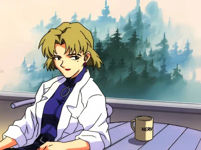 Neon Genesis Evangelion scene - ritsuko07