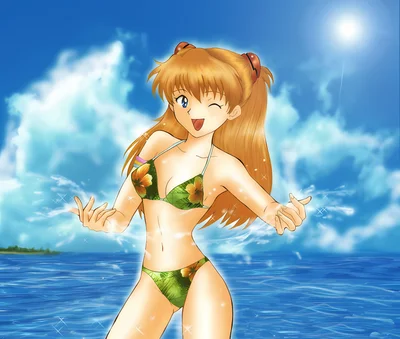 Neon Genesis Evangelion - Asuka Langley scene