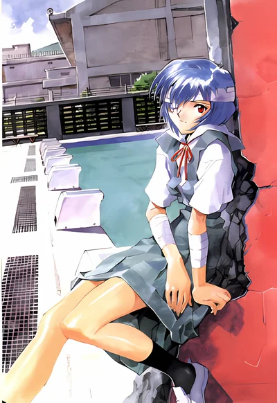 Neon Genesis Evangelion - Rei Ayanami scene