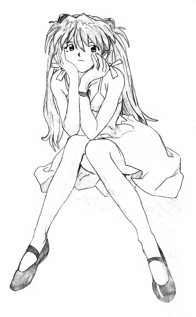 Neon Genesis Evangelion - Asuka Langley scene