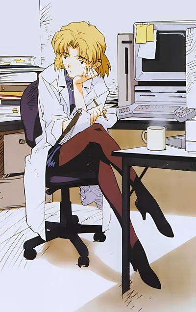 Neon Genesis Evangelion scene - ritsuko11